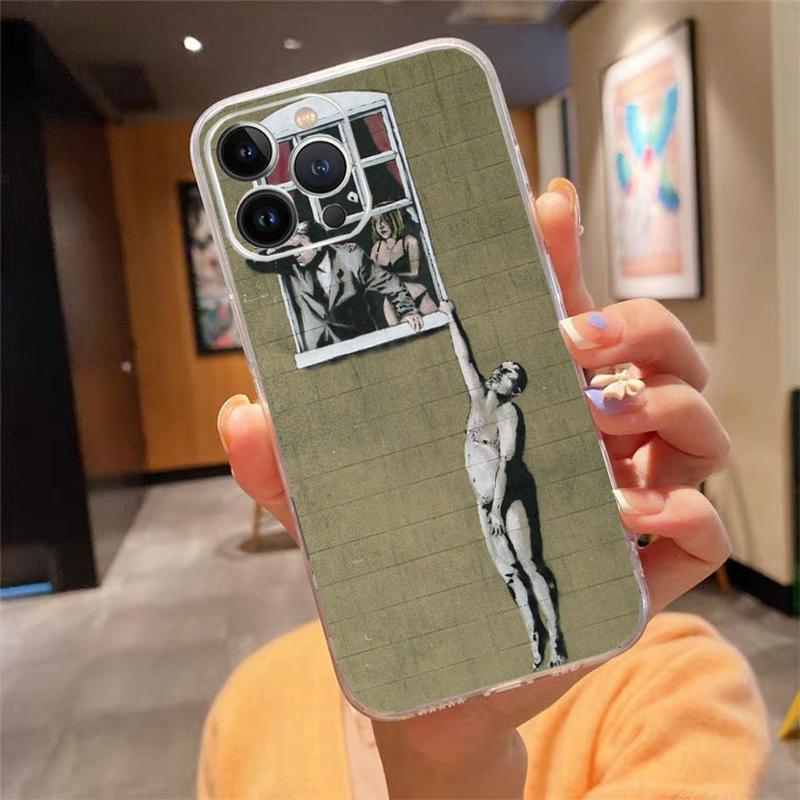 Phone Case For Iphone 17 Pro Max Air 16 15 14 13 Pro Max 15 16 Pro 15Plus Street Art Banksy Graffit