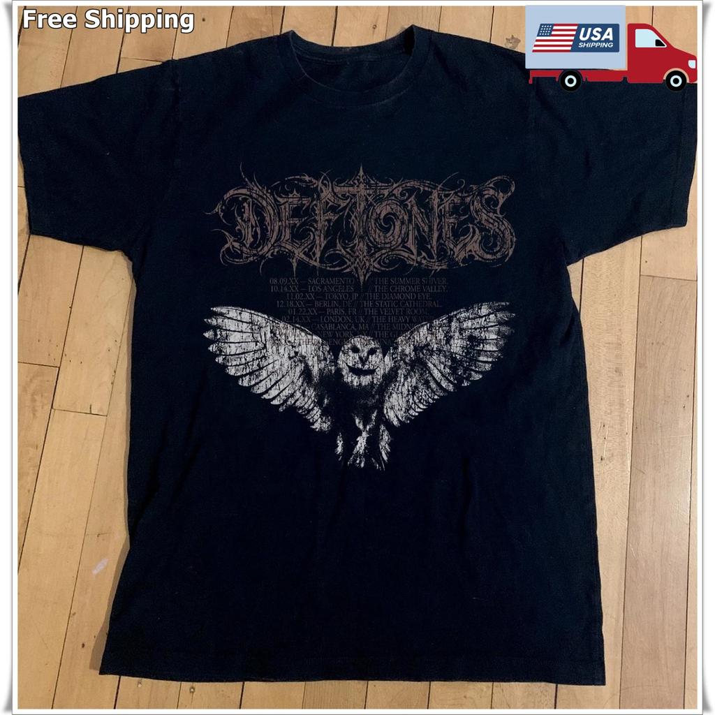 Deftones Vintage Diamond Eyes Tour T-shirt, Unisex Black T-shirt, Size S-