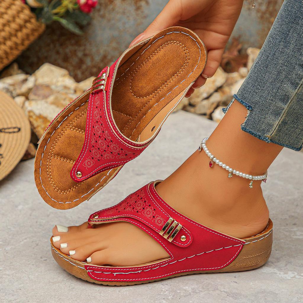 Women'S Flip Flops With Platform Heels Stylish And Casual Sandals Women Comfortable Arch Support Womens Beach Sandals Size 11