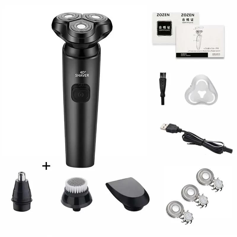 Washable and rechargeable electric shaver for men, haircut razor, beard trimmer, Dual use in dry and wet.