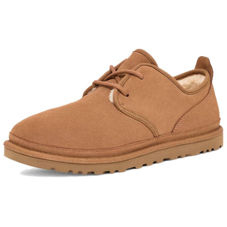 UGG Two-Layer Cowhide Warm Durable Fashionable Comfortable Ankle Outdoor Boots Men boots Brown 1166760-CHE