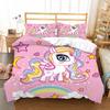 Unicorn Kids Girls Pink 3D Bedding Set Duvet Cover Sale Cartoon Bedcllothes Animal Printed Queen King Size Home Duvet Covers