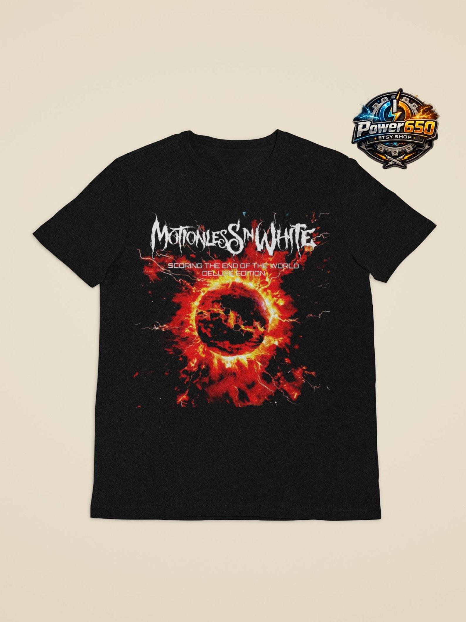 Motionless In White T shirt - Metal Music Shirt - Scoring the End of the World Album - Merch Tee - Unisex Rocker Clothing L