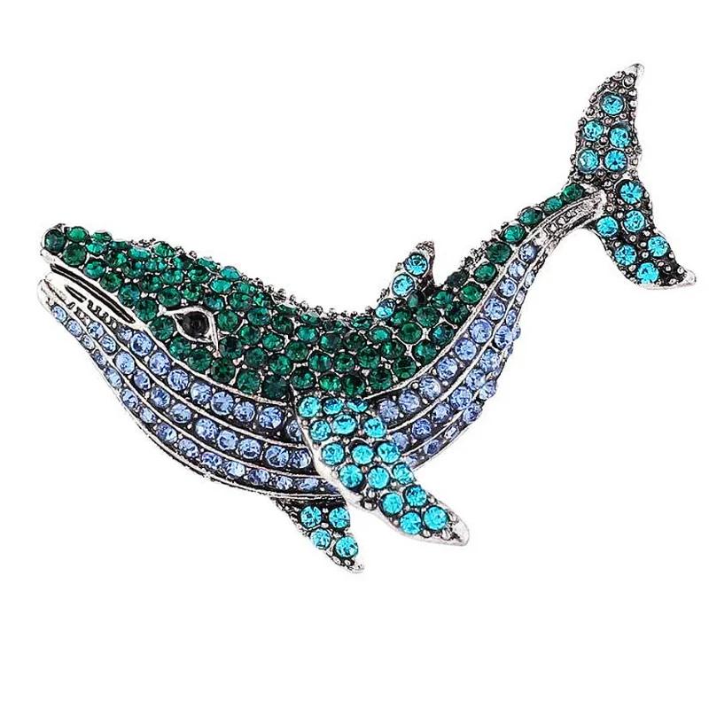

Мода Винтажный Стиль Дельфин Ювелирные Изделия Брошь Женская Черный Дельфин Кит Подвеска Брошь Булавка Кристалл Стразы Вечеринка Свадьба Подарок