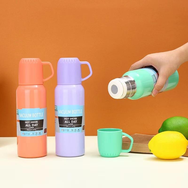 Vacuum Thermos Cup Set of 304 Stainless Insulated Bottle Gift Set of Office Business Stylish Coffee Mug Portable Travel Water Bottles