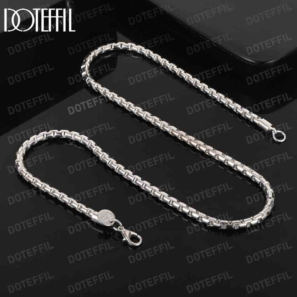 925 Sterling Silver 4mm Articulated Chain 18 Inch Necklace Fashionable Wedding Jewelry