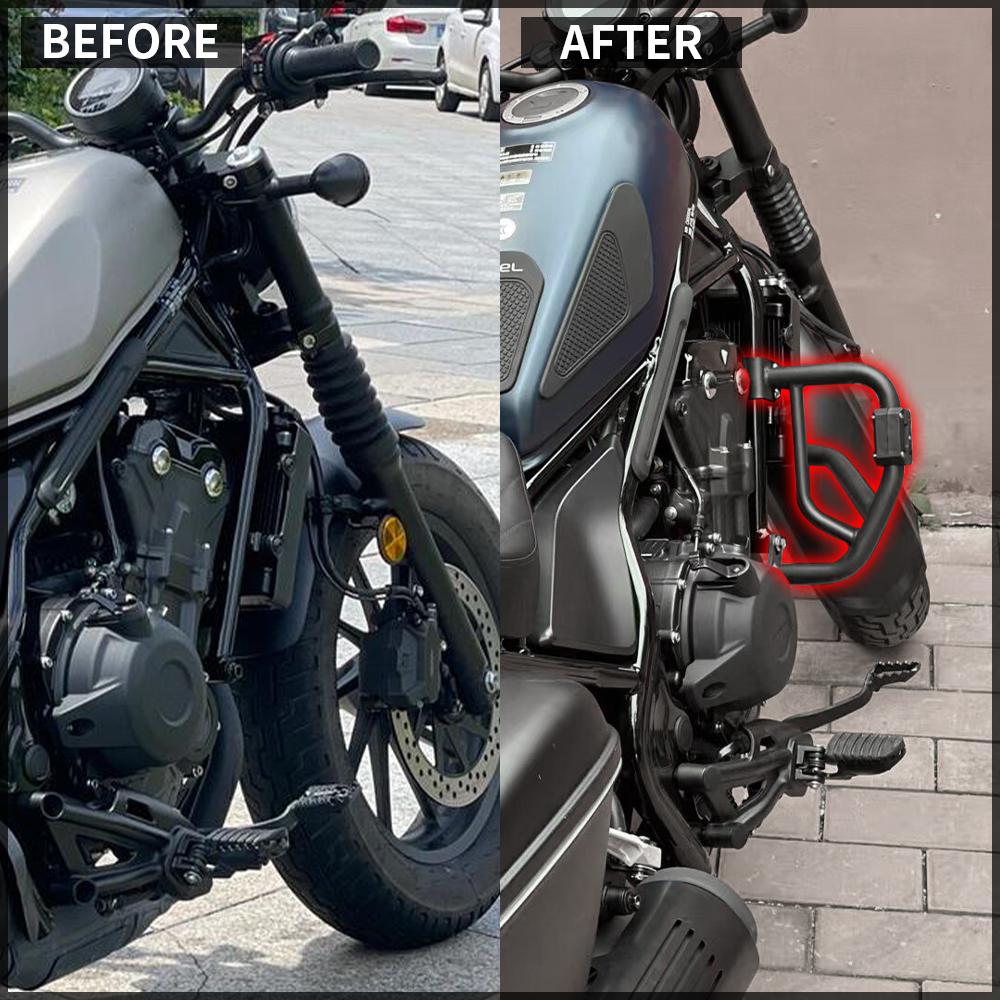 Crash Protection Engine Guards Highway Bars Compatible For Honda Rebel CMX500 CMX 500 Frame Protectors Accessories 2017-2024