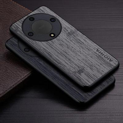 Pouzdro na Honor Magic 5 Lite Pro funda bambusové dřevo vzor Kožený kryt Luxusní coque na huawei honor magic 5 lite pouzdro capa
