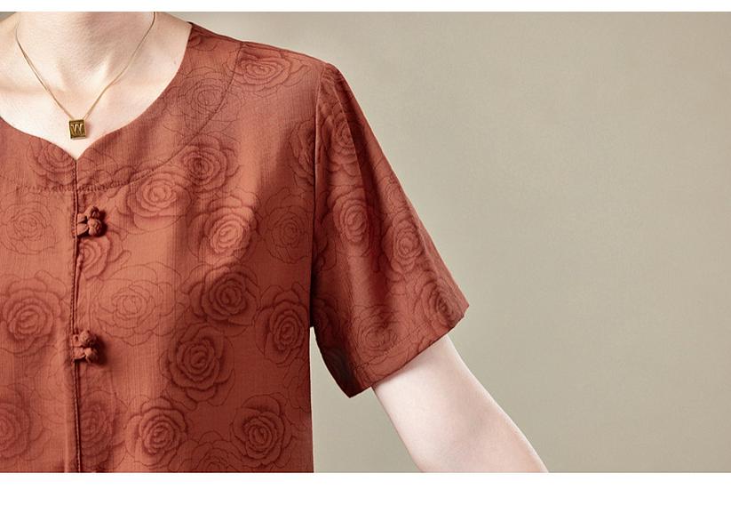 2026 Stylish Cotton Linen Summer T-Shirt Set for Middle-Aged Women
