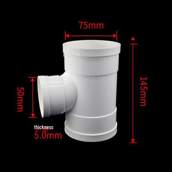 PVC Redukční T-kus s inspekčním otvorem a hrdlem/trnem