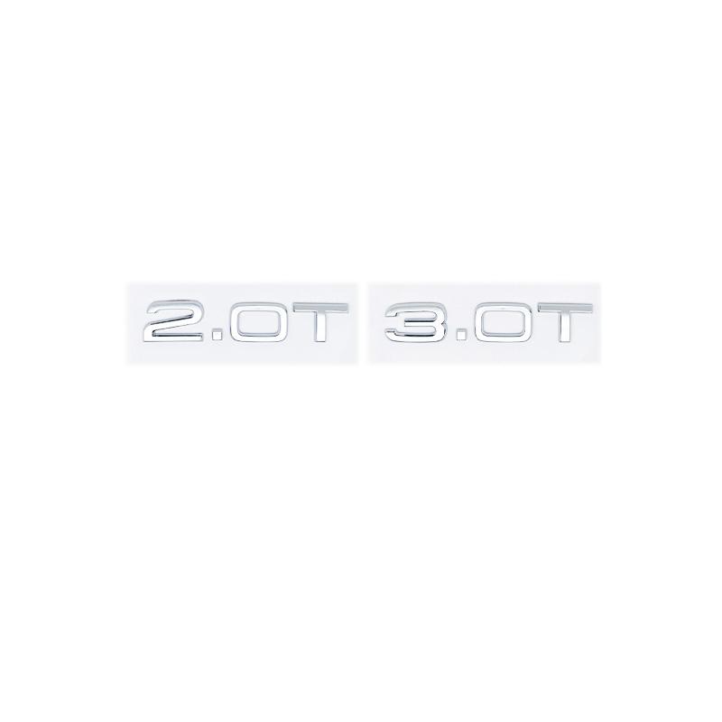 כרום כסף ABS מספרים אותיות Q2 Q3 Q4 Q5 Q6 Q7 Q8 TDI TFSI 2.0T סמל עבור סדרת Audi Q רכב פגוש תא מטען לוגו אחורי מדבקה