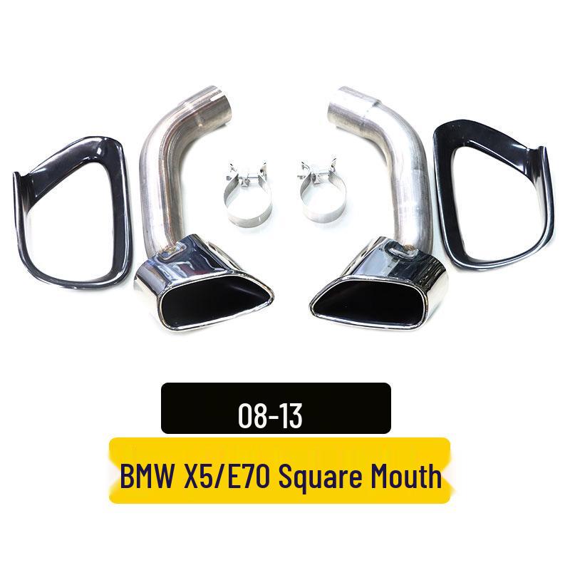 Stainless Steel Square Tip Exhaust Cover for 08-13 BMW X5 E70