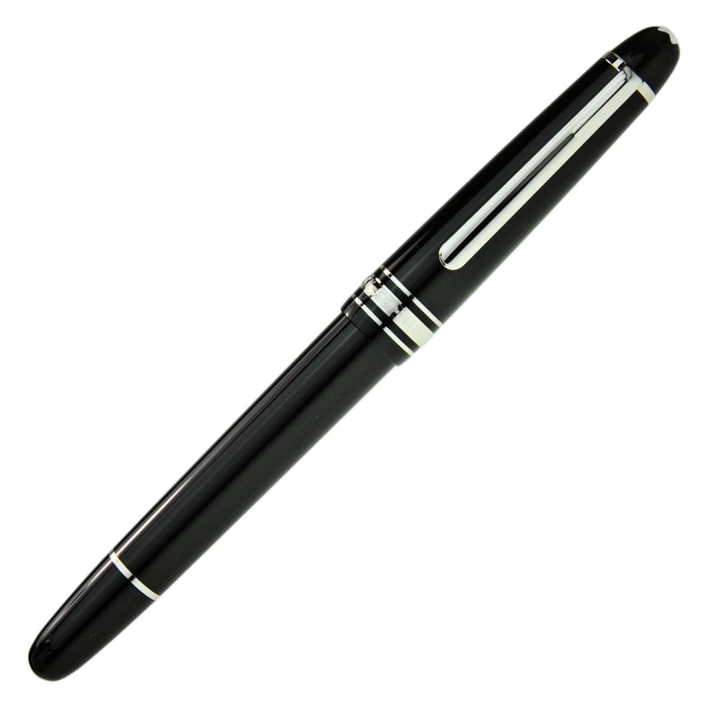 Montblanc Classic Black Platinum Line Fountain Pen P145bk Medium Nib Meisterstück (M)