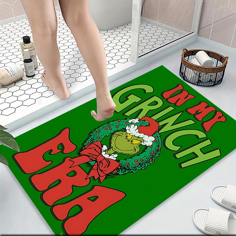 Grinch Era Christmas Carpet Rug Soft Washable Antislip Home Living Room Sofa Mats Personalized Christmas Rug