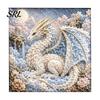 Set Creativo Drago Fantasy Kit Poke Art su Tessuto, Progetto Murale Relief 3D Fatto a Mano Mitico, Kit Creativo Senza Cuciture per Adulti, Tema Decorazione Casa