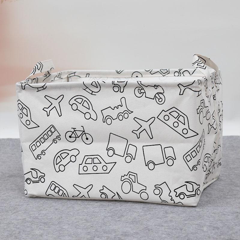 Large Capacity Foldable Storage Basket Household Waterproof Fabric Storage Box with Handle Rectangular Toy Organizer Storage Art