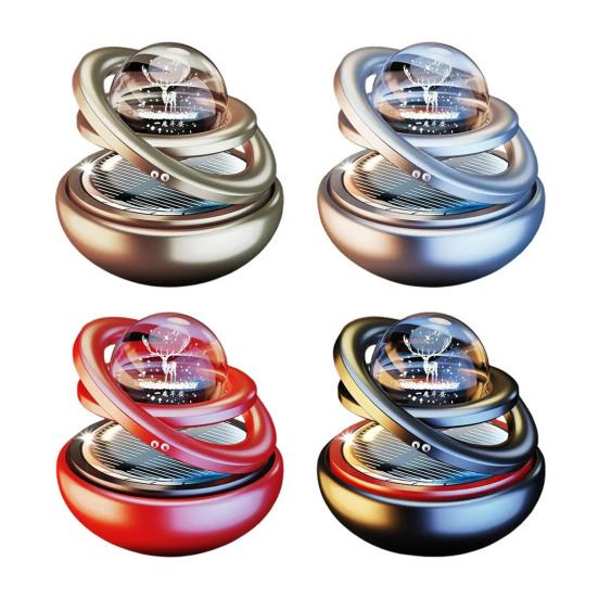 Auto Lufterfrischer Solarbetrieben Rotierender Aromatherapie Diffusor Reinigt Luft Beseitigt Gerüche Dekorativ