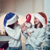 Blue Velvet Christmas Hat for Adults, Festive Holiday Party Accessory, Comfortable & Stylish New Year Celebration Item