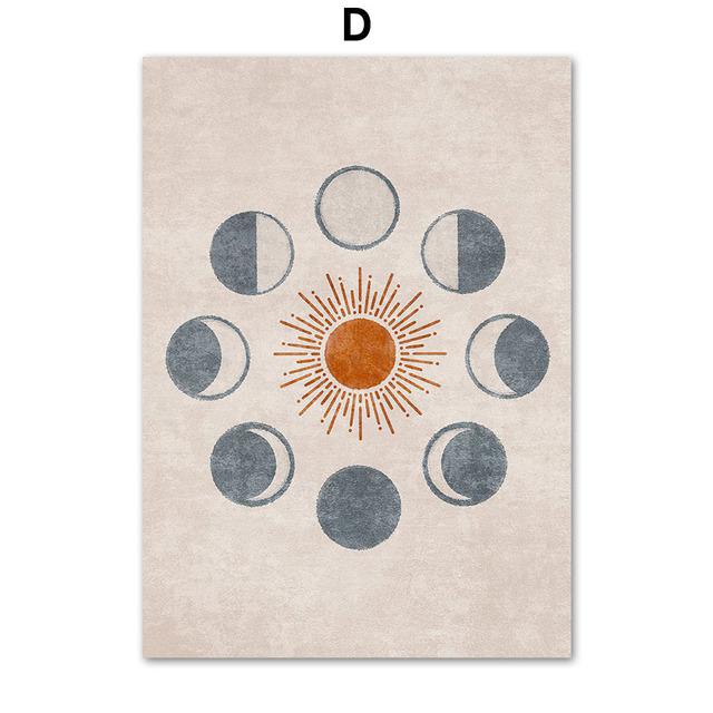 Divination Witch Poster Moon Sun Goddess Wall Art Canvas Painting Tarot Nordic Prints Wall Pictures for Living Room Boho Decor