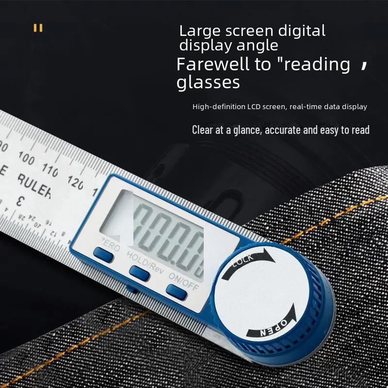 360° Multi-Function Digital Protractor & Angle Ruler for Woodworking
