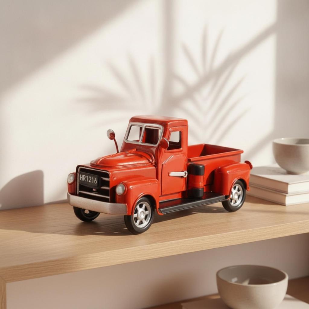 Pickup Truck Ornament Distressed Decoration Tabletop for Shelf, Desk, Decorators