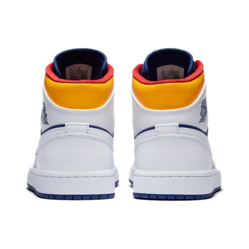 Air Jordan 1 Mid 'White Deep Royal Blue' Jordan 554724-131