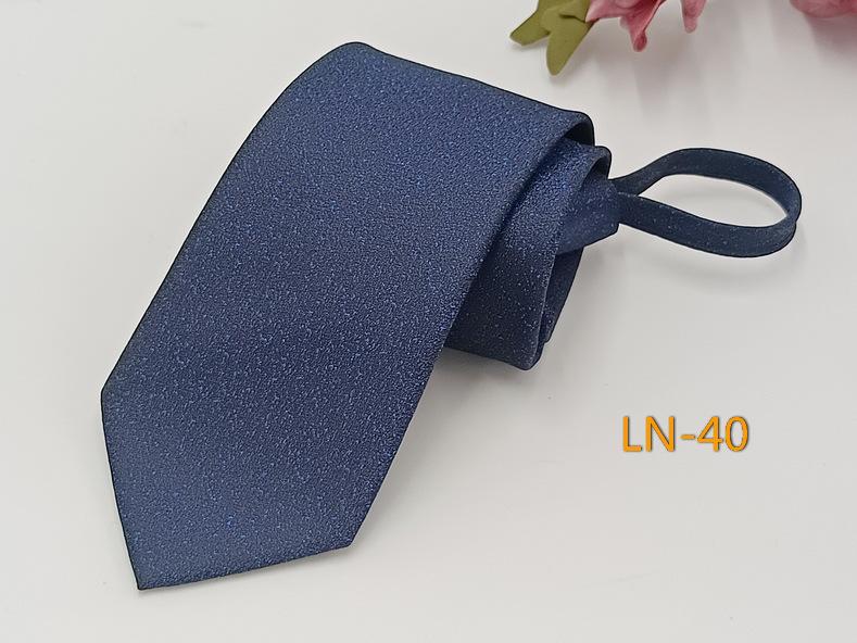 Men's Professional Striped Jacquard Zipper Tie, 7cm