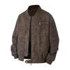 Giacca da uomo in pelle retrò con colletto baseball - Collezione Primavera/Autunno 2026