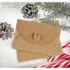 100 Kraft Paper Envelopes With 100 Blank Paper Cards, Mini Envelopes With Heart Closure For Gift Cards Diy Graffiti - Pjun
