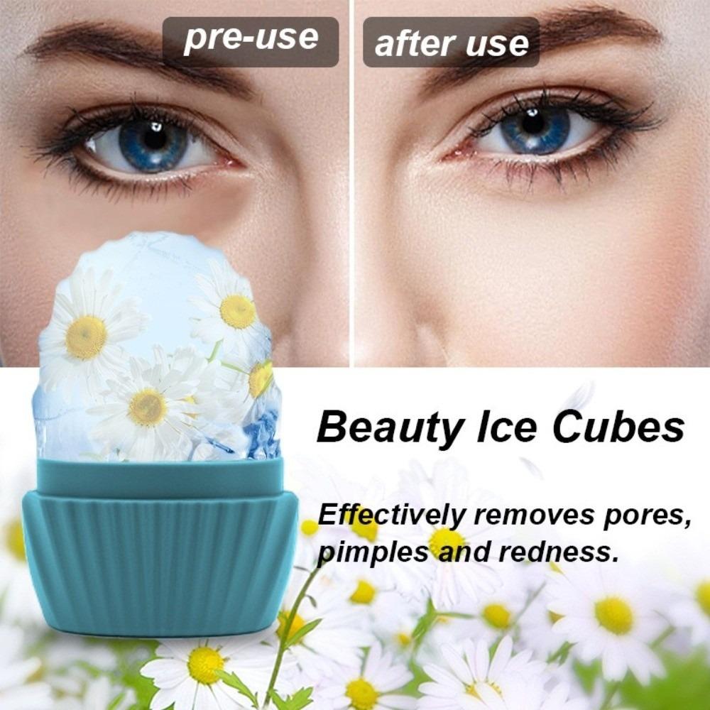 Shrink Pores Ice Face Roller Cooling Facial Ice Roller Facial Silicone Ice Mold Skincare Routine