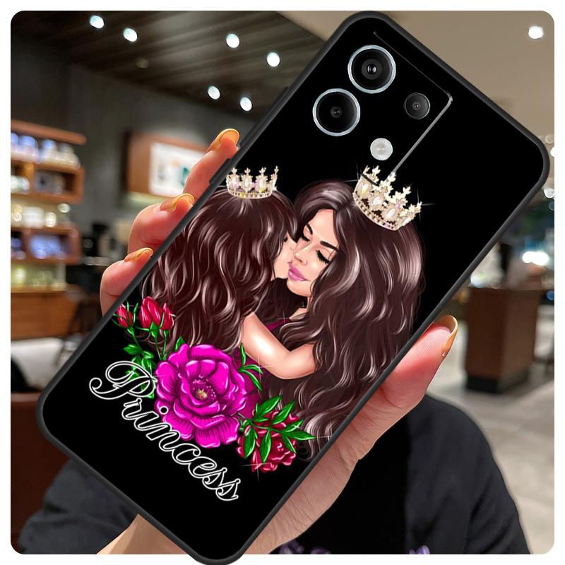 

Baby Mother Brown Girl Family Case For Xiaomi Redmi Note 12 9 10 11 13 14 15 Pro Plus Cover For Redmi 13C 12C 10C 14C 15 C Redmi Note 11