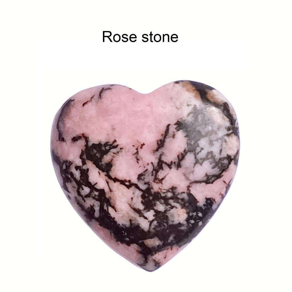 Heart-Shaped Natural Crystal Gemstone Pendant (20mm)