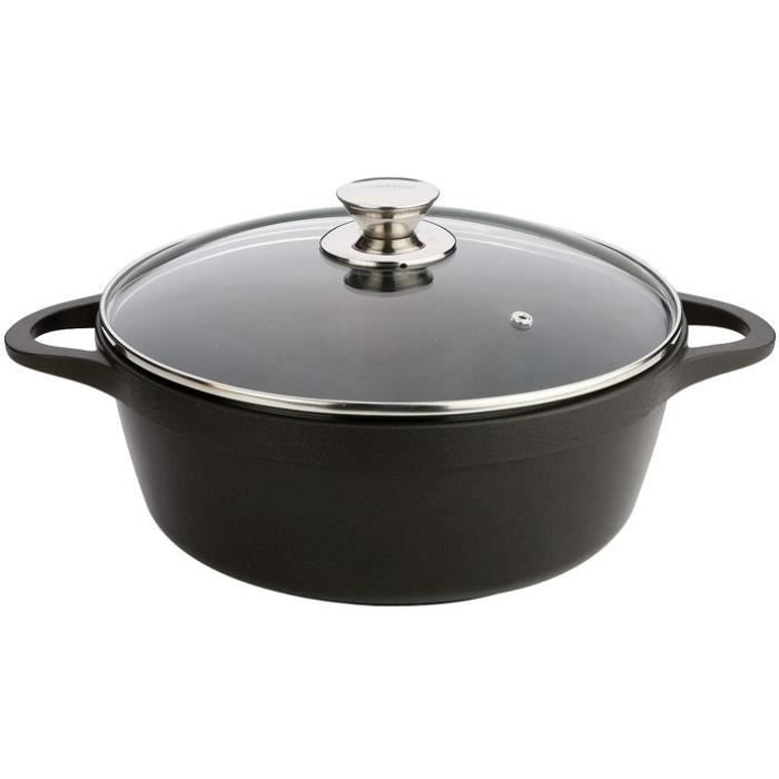 Cocotte - VALIRA - Haute induction D : 24 cm - Fonte d'aluminium - Revêtement anti-adhérent écologique