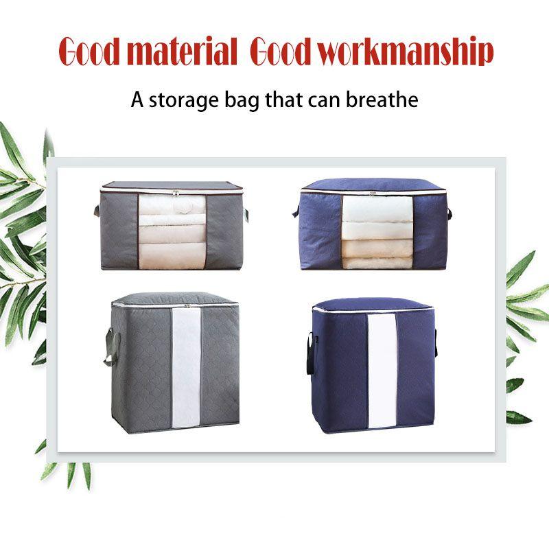 Spacious Underbed Clothes Storage Bag With Sturdy Zipper For Quilts And Blankets