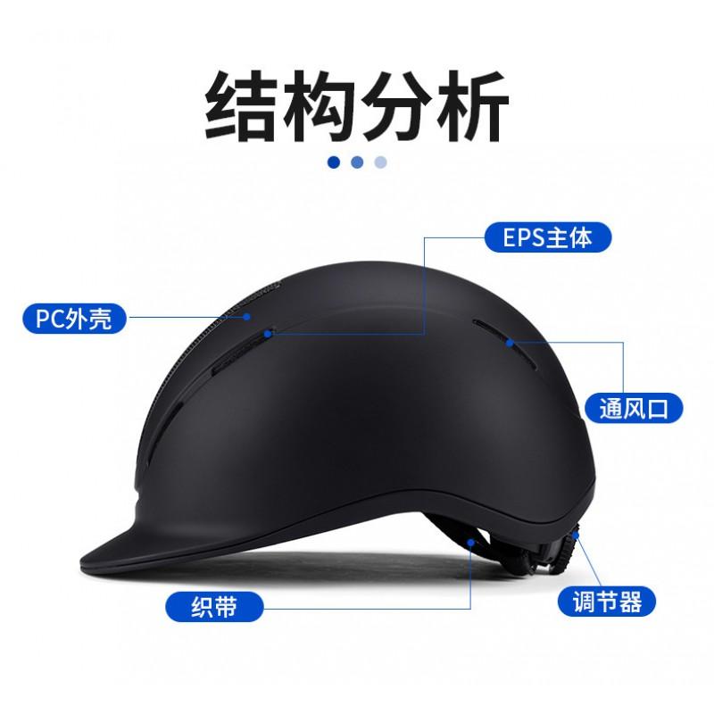Riding Helmet Adult Child Equestrian Matte Black Breathable Shockproof Safety Gear With Accents