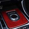 Rote weiche Kohlefaser Auto Innenzubehör Auto Schalthebel Panel Rahmen Mittelkonsolenverkleidung Aufkleber Dekoration Kompatibel mit XE F-PACE X761 2016