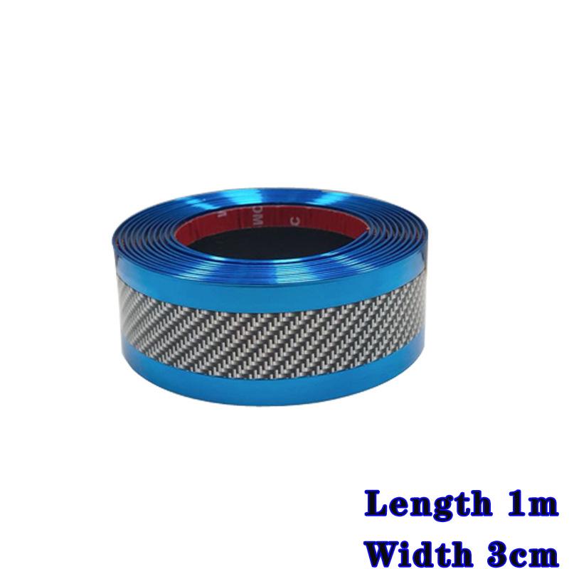 

2025 Наклейки на автомобиль Защита порога от царапин Резиновая полоса Углеродное волокно Защита порога автомобиля Бамперная пленка Стайлинг автомобиля синий