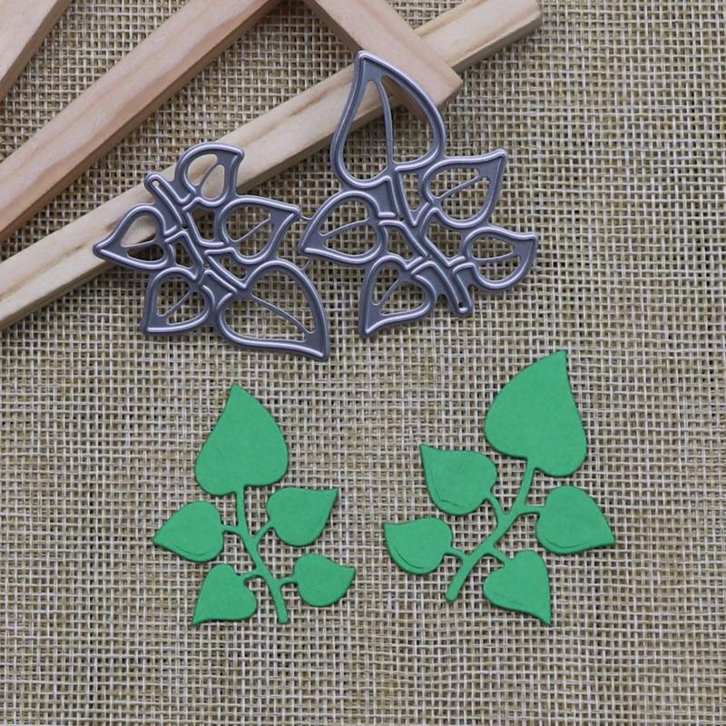 2Pcs/lot Metal Cutting Dies Cut Die Mold Leaves Bud Decor Scrapbook Paper Craft Blade Punch Stencil