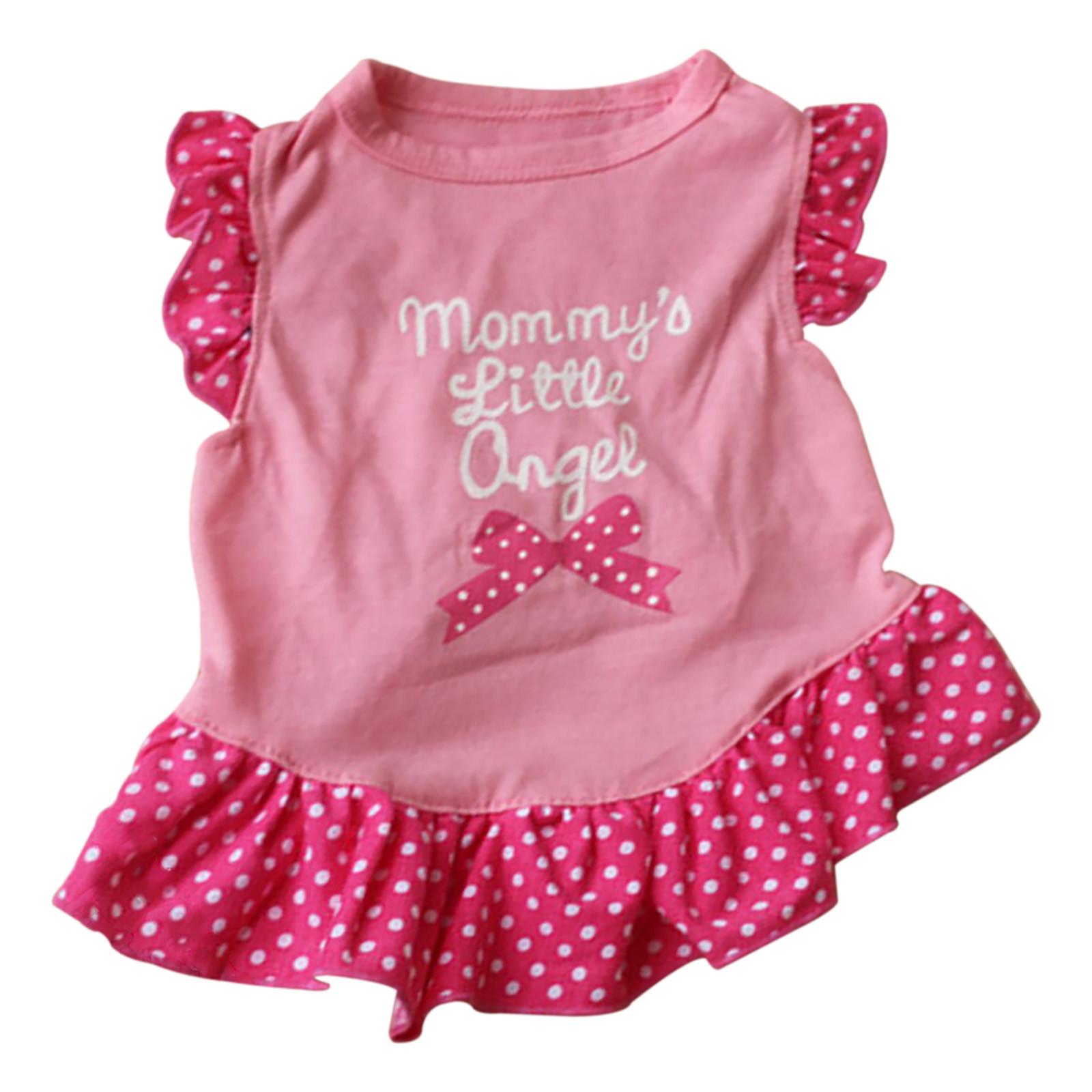 

Pet Summer Clothing New Pet Clothing And Dog Clothing Cotton Flying Skirt рожевий