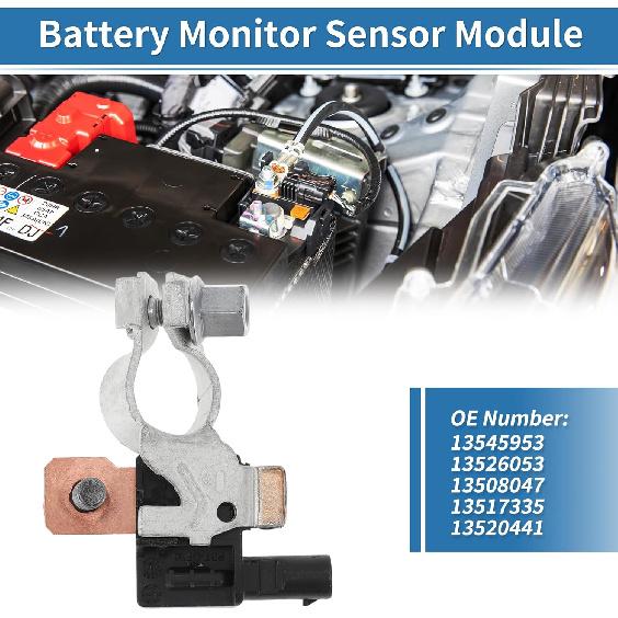 No.13545953 Battery Sensor for Chevrolet Silverado 1500 for GMC Sierra 1500 2.7L 5.3L 6.2L 2019-2022 for Chevy Equinox 1.5 2018-2024 Battery Monitor
