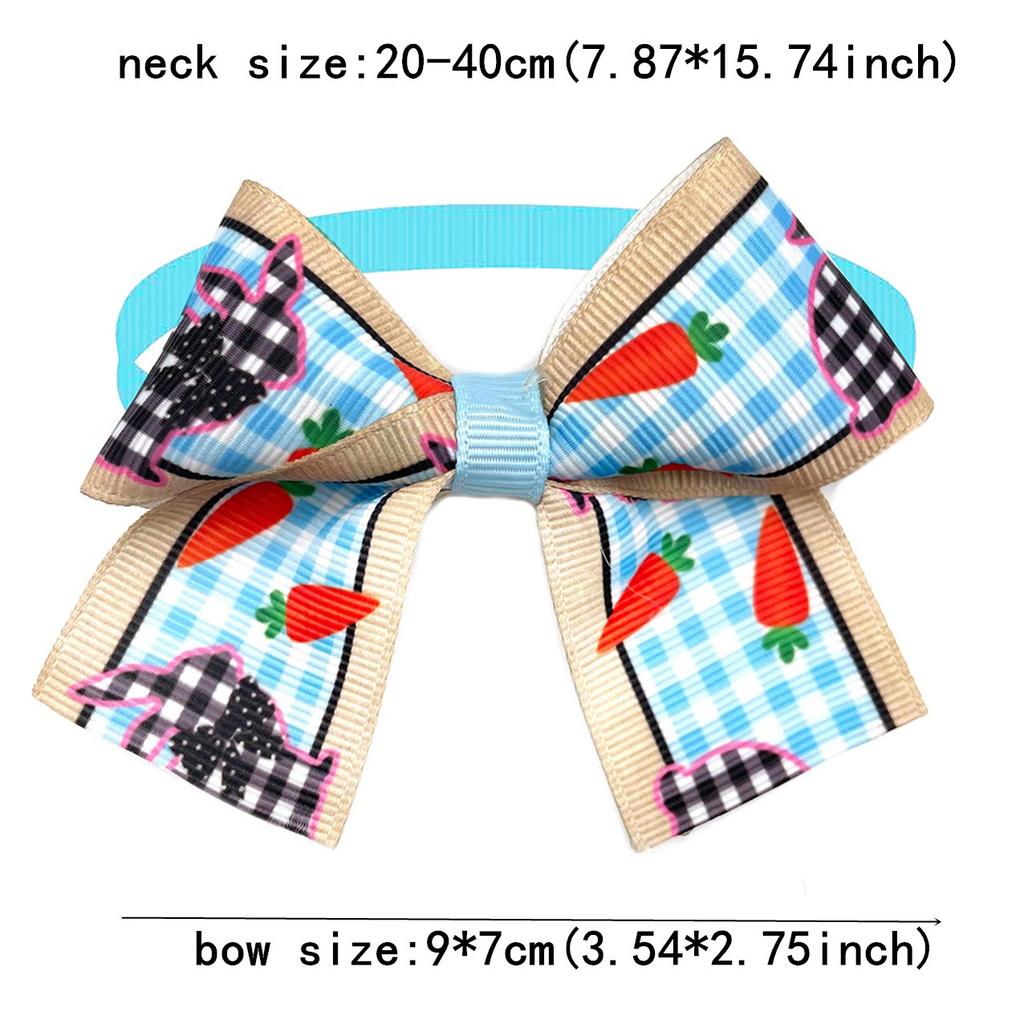 50/100pcs Easter Dog Bow Ties Rabbit Pattern Dog Grooming Pet Cat Dog Bowties Neckties Pet Supplies Pet Bowtie Supplies
