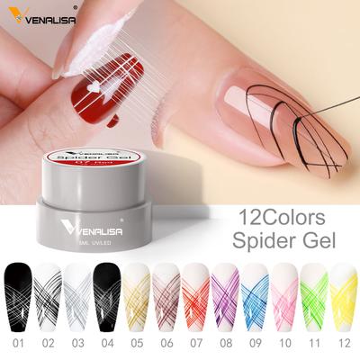 Spider Gel Soak Off Gel UV&LED Gel Line Painting Gel Lacca Gel per Rilievo Smalto 12 Colori