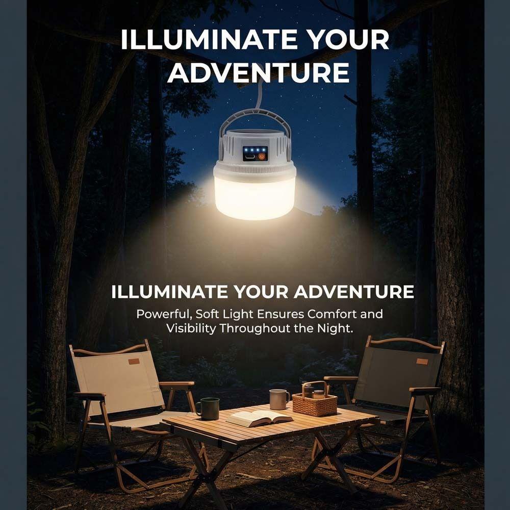 Waterproof LED Solar Camping Light LED Light Rechargeable Light Solar Camping Lights Emergency Use