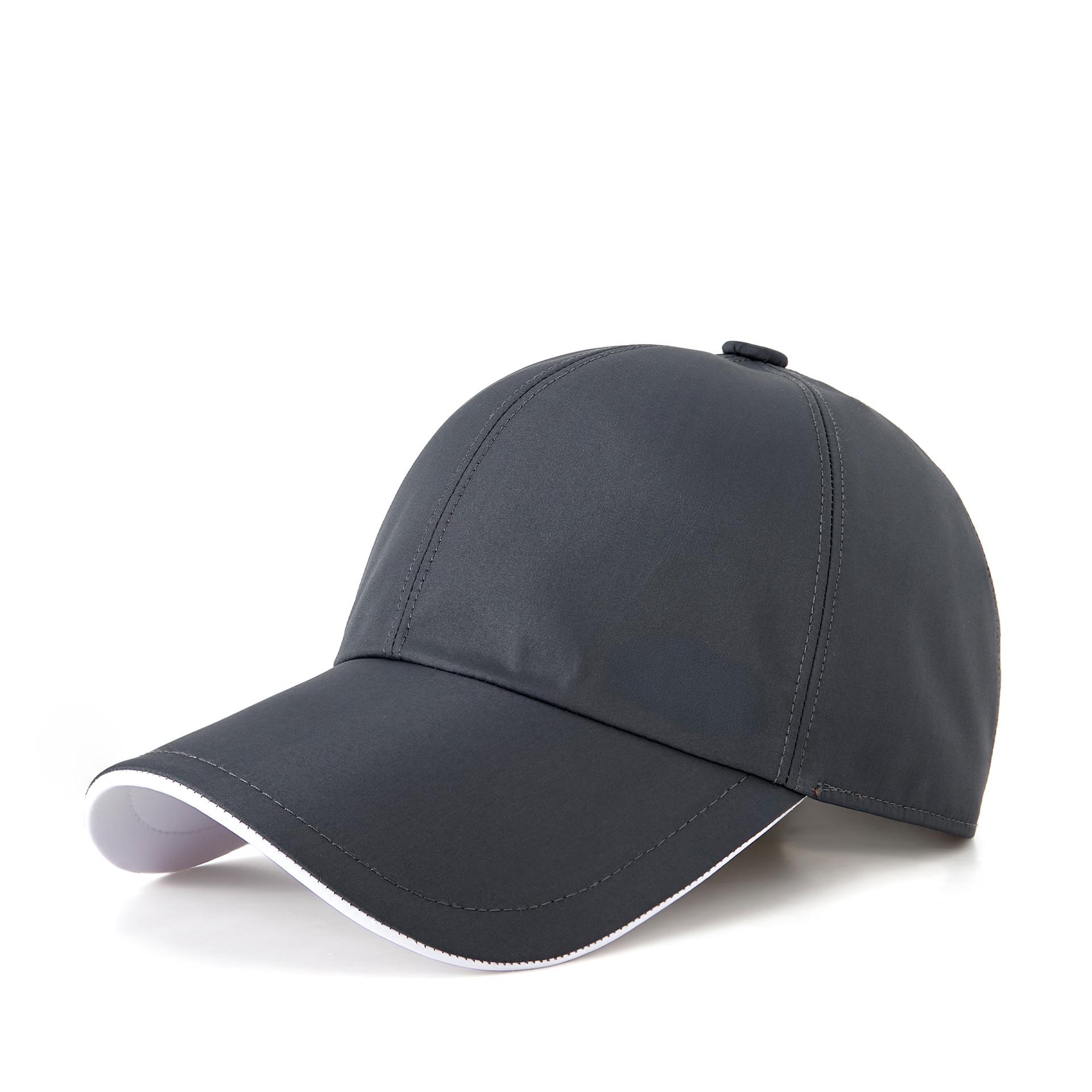 Zealous Sole Gepersonaliseerde Bedrukte Logo Sneldrogende Nylon Baseballpet Zonbescherming Hoed Casual En Veelzijdig Geschikt Voor Mannen En Vrouwen M 56-60cm&NO LOGO donkergrijze kleur
