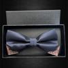 Fashionable Metal Corner Bowtie Men's Suit Shirt Double-layer Wedding Tailcoat Butterfly Tie Men's Accessories with Gift Box