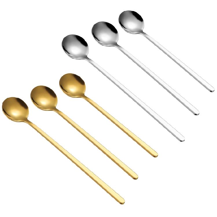 Stainless Steel Coffee Spoon Round for Head Spoon Korean Style Vintage Teaspoons