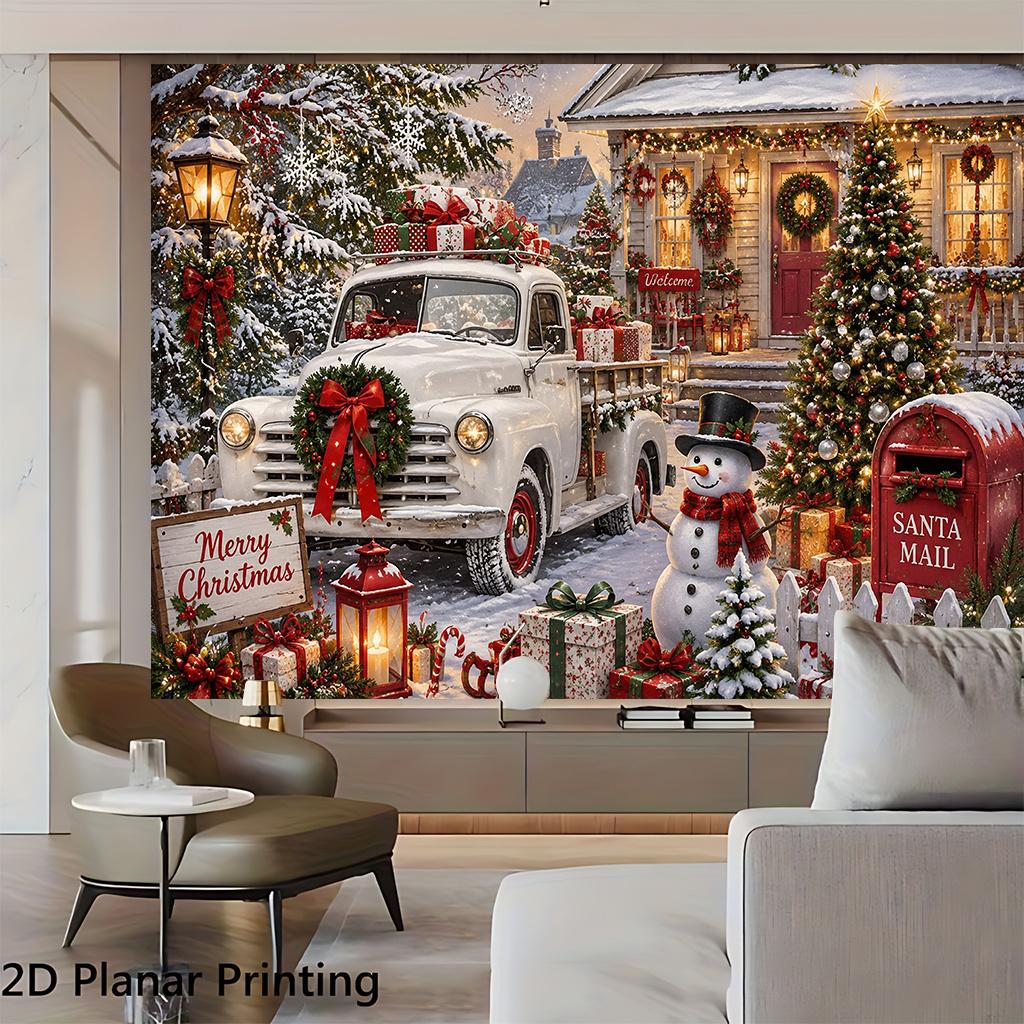 1Pcs Christmas Decoration Outdoor Scene Decoration Background Winter Backdrop For Photo Studio Photo Booth Party