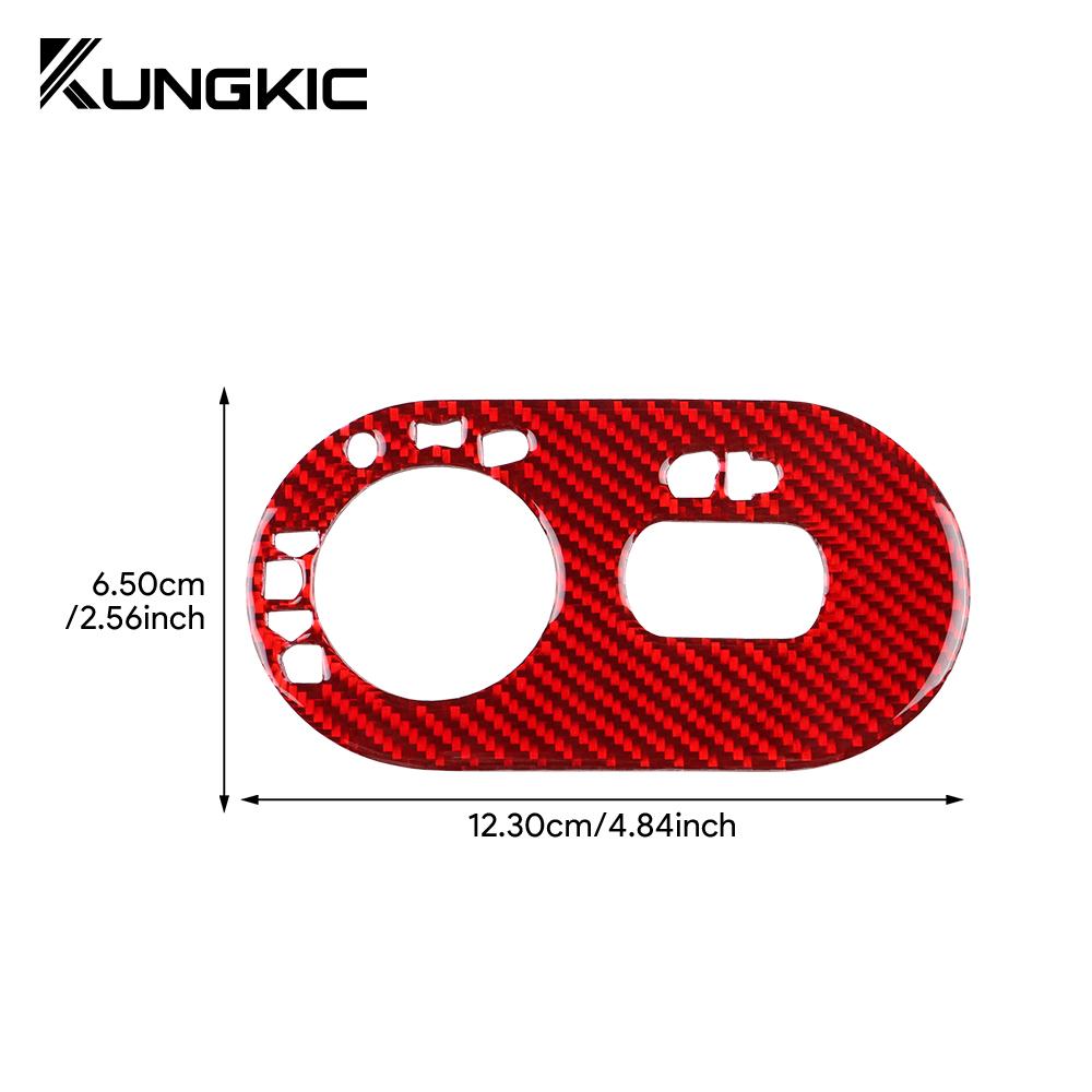 Real Soft Carbon Fiber Sticker For Seat Ibiza 6l 2003 2004 2005 2006 2007 2008 LHD Car Headlight Switch Frame Panel Accessories