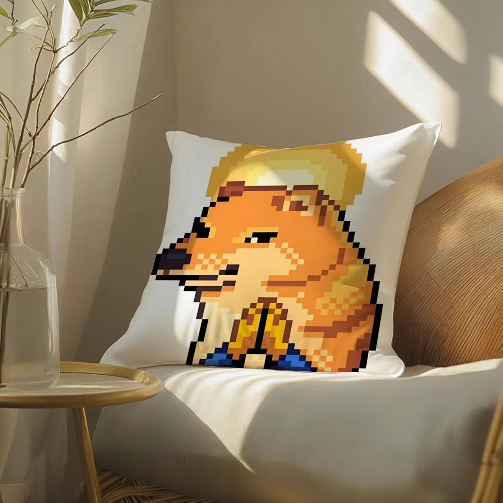 Dog-Themed Memes Are Trending Online Cushion Cover Silky Elegant Comfort Sofa Bed Invisible Zipper Beach Pillowcase