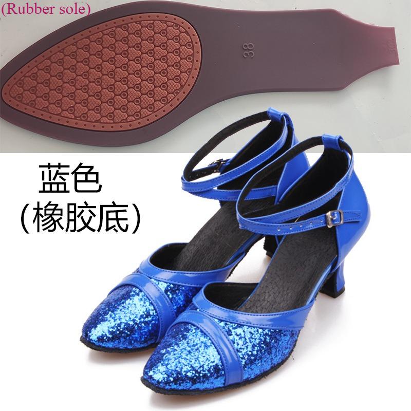 Hot Selling Ladies Modern Dancer Shoes, Tango Shoes, Waltz Indoor/outdoor Gold and Silver Shiny Dance Middle Heel